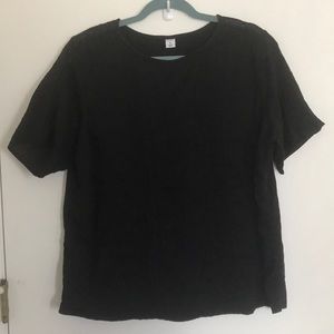 Black Old Navy Top with Embroidered Lace Detail